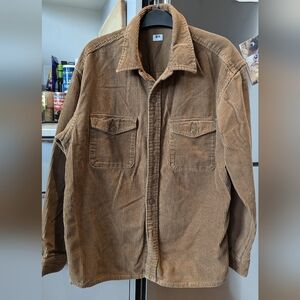 Uniqlo Camel Brown Corduroy Shirt Large